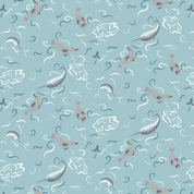 Lewis & Irene Arctic Adventure - 8729 - Polar Delight on Arctic Blue - CC30.2 - Cotton Fabric