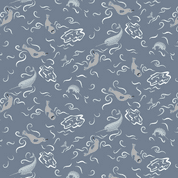 Lewis & Irene Arctic Adventure - 8730 - Polar Delight on Cool Slate Grey - CC30.3 - Cotton Fabric