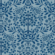Lewis & Irene Brensham - 8701 - Trees on French Blue - A748.2 - Cotton Fabric