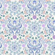 Lewis & Irene - Chalki - 8964 - Octopus on Cream - A802.1 - Cotton Fabric