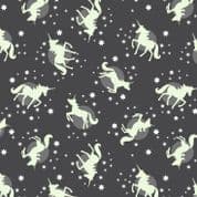 Lewis & Irene - Fairy Nights - 6920 - Unicorns on Black - A407.3 - Cotton Fabric