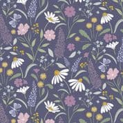 Lewis & Irene - Floral Song - 8808 - Bloom on Lavender Purple - CC31.3 - Cotton Fabric
