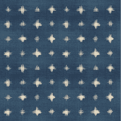 Lewis & Irene - Hajime - 9016 - Cream on Indigo Blue Scratch Spot - SH07 - Cotton Fabric