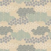 Lewis & Irene - Hajime - 9017 - Japanese Style Clouds on Natural Background - SH08 - Cotton Fabric