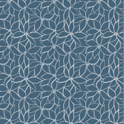 Lewis & Irene - Hajime - 9022 - Mid Blue Linear Flower - SH13 - Cotton Fabric