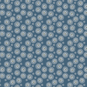 Lewis & Irene - Hajime - 9027 - Small Floral on Mid Indigo Blue - SH18 - Cotton Fabric