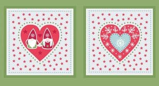 Lewis & Irene - Hygge Christmas - 5995 - Cushion Panel on Grey - C33.1 - Cotton Fabric
