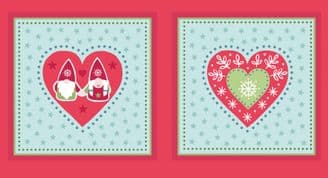 Lewis & Irene - Hygge Christmas - 5996 - Cushion Panel on Aqua - C33.2 - Cotton Fabric