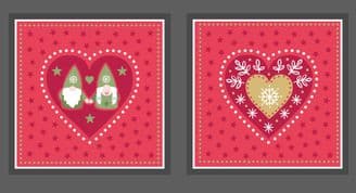 Lewis & Irene - Hygge Christmas - 5997 - Cushion Panel on Red - C33.3 - Cotton Fabric