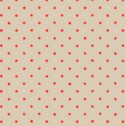Lewis & Irene - Kitchen Garden - 8888 - Polka Dot Tomato on Beige - A821.3 - Cotton Fabric