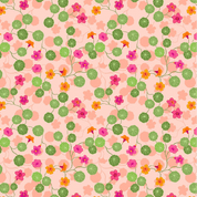 Lewis & Irene - Kitchen Garden - 8893 - Nasturtiums Flowers & Leaves Pink - A823.2 - Cotton Fabric
