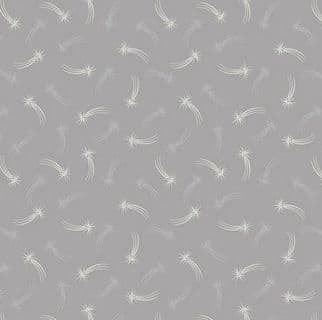 Lewis & Irene - Light Years - 7134 - Grey Shooting Stars - 419.1 - Glow in the Dark Cotton Fabric