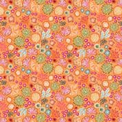 Lewis & Irene - Ocean Glow - 8804 - Coral on Light Orange - A783.2 - Cotton Fabric