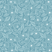 Lewis & Irene - Ocean Pearls - 8930 - Oysters & Shells on Ocean Blue - A828.3 - Cotton Fabric