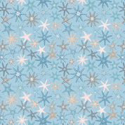 Lewis & Irene - Ocean Pearls - 8932 - Pearlescent Starfish on Blue - A829.2 - Cotton Fabric