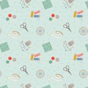 Lewis & Irene Small Things Craft - 7362 - Sewing on Light Blue SM34.1 - Cotton Fabric