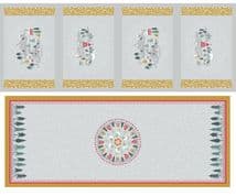 Lewis & Irene - Snow Day - 6002 - Table Centre & Placemats Grey & Mustard - C40.2 - Cotton Fabric