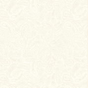 Lewis & Irene - Tiny Tonals - TT16.2 - Peacock Paisley - Cream on Cream - Cotton Fabric