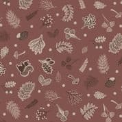 Lewis & Irene - Under The Oak Tree - 6896 - Scattered Autumn Foliage, Brown - A394.3 - Cotton Fabric