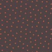 Lewis & Irene - Under The Oak Tree - 6899 - Clover Leaves on Dark Brown - A395.3 - Cotton Fabric