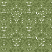 Lewis & Irene Winter Botanical - 8691 - Flowers, Butterflies, Green, Pearl - A786.2 - Cotton Fabric