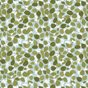 Lewis & Irene Winter Botanical - 8693 - Snowberries on Blue with Pearl - A787.1 - Cotton Fabric