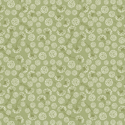 Lewis & Irene Winter Botanical - 8697 - Silver Seeds on Green with Pearl - A789.2 - Cotton Fabric