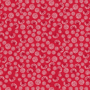 Lewis & Irene Winter Botanical - 8698 - Silver Seeds on Red with Pearl - A789.3 - Cotton Fabric