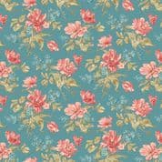 Lighthouse - 9147 - Makower UK - Front Porch Bouquet - Summer Breeze - 1472_LB - Cotton Fabric