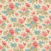 Lighthouse - 9185 - Makower UK - Front Porch Bouquet - Sand Beige - 1472_L - Cotton Fabric