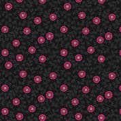 Little Matryoshka - 7973 - Matryoshka Floral on Black - A569.3 - Cotton Fabric