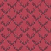 Loch Lewis - 7567 - Lewis & Irene A157.5 - Red Antlers Cotton Fabric