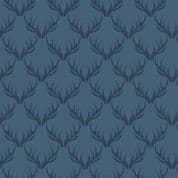 Loch Lewis - 7568 - Lewis & Irene A157.6 - Blue Antlers Cotton Fabric