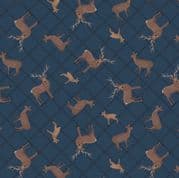 Loch Lewis - 7577 - Lewis & Irene A540.3 - Dark Blue Deer Check Cotton Fabric