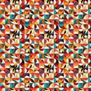 Makower Folk Friends - 7325 - Mosaic on Cream 2301.Q - Cotton Fabric