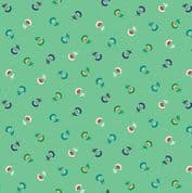 Makower Folk Friends - 7332 - Sprig on Brght Green 2304.T - Cotton Fabric