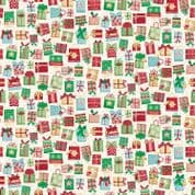 Makower UK - Christmas Wishes - 8956 - Presents on Cream - 034/Q - Cotton Fabric