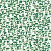 Makower UK - Christmas Wishes - 8958 - Snowman Green Hats & Scarfs - 035/G - Cotton Fabric