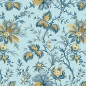 Makower UK - Edyta Sitar - Beach House - 8980 - Ariel Floral on Light Blue - 1163LB - Cotton Fabric