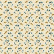 Makower UK - Edyta Sitar - Beach House - 8988 - Clematis Vine on Cream - 1167L - Cotton Fabric
