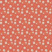 Makower UK - Flower Box - 8860 - Bachelor Button Flowers on Orange - 1016 O - Cotton Fabric