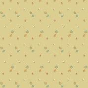 Makower UK - Flower Box - 8868 - Flower Buds on Dark Beige - 1018 N - Cotton Fabric