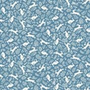 Makower UK - Foxwood - 8826 - Bunnies on Blue - 018_B - Cotton Fabric
