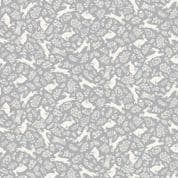 Makower UK - Foxwood - 8827 - Bunnies on Silver Grey - 018_BS - Cotton Fabric