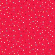 Makower UK - Let it Snow - 7213 - Stars on Red - 2241.R - Cotton Fabric