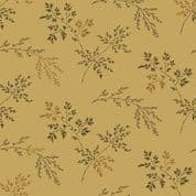 Makower UK - Super Bloom - 7114 - Twigs on Dark Khaki Background - 9454LN - Cotton Fabric