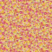 Makower UK - Whiskers - 8839 - Pretty Posy on Off White - 011_Q - Cotton Fabric