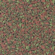 Merry Manor Metallic - 8624 - Red Berries on Black - Moda 33664.15 - Cotton Fabric