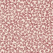 Merry Manor Metallic - 8625 - Red Scroll on Cream - Moda 33665.12 - Cotton Fabric