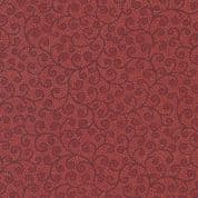 Merry Manor Metallic - 8626 - Red Scroll on Red - Moda 33665.13  - Cotton Fabric